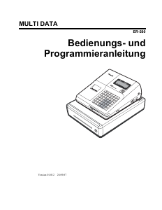 Bedienungsanleitung Multi Data ER-260 Registrierkasse