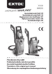 Manual Extol 8895200 Pressure Washer