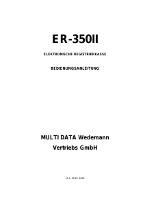 Bedienungsanleitung Multi Data ER-350 II Registrierkasse