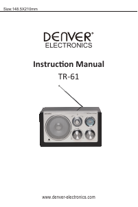 Manual Denver TR-61MK2 Rádio