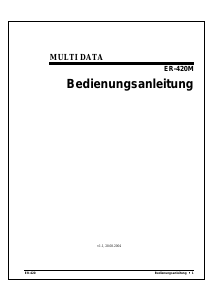 Bedienungsanleitung Multi Data ER-420M Registrierkasse