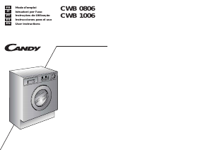 Manual Candy CWB 0806-01S Máquina de lavar roupa