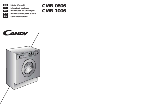 Manual Candy CWB 1006-01S Máquina de lavar roupa