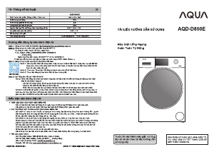 Hướng dẫn sử dụng Aqua AQD-D850E Máy giặt