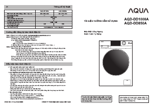 Hướng dẫn sử dụng Aqua AQD-DD1000A Máy giặt