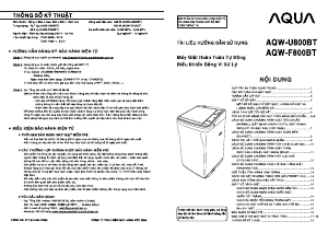 Hướng dẫn sử dụng Aqua AQW-F800BT Máy giặt