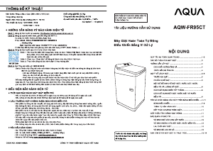 Hướng dẫn sử dụng Aqua AQW-FR95CT Máy giặt