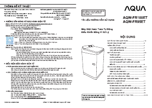 Hướng dẫn sử dụng Aqua AQW-FR95ET Máy giặt