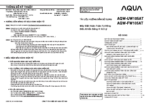 Hướng dẫn sử dụng Aqua AQW-FW105AT Máy giặt