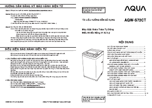 Hướng dẫn sử dụng Aqua AQW-S72CT Máy giặt