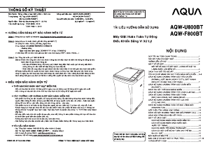 Hướng dẫn sử dụng Aqua AQW-U800BT Máy giặt