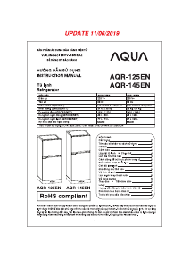 Hướng dẫn sử dụng Aqua AQR-125EN Tủ đông lạnh