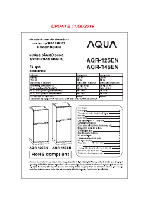 Hướng dẫn sử dụng Aqua AQR-145EN Tủ đông lạnh