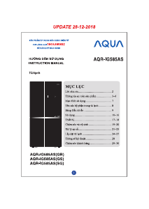 Hướng dẫn sử dụng Aqua AQR-IG585AS Tủ đông lạnh