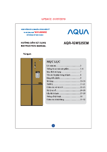 Hướng dẫn sử dụng Aqua AQR-IGW525EM Tủ đông lạnh