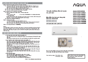 Hướng dẫn sử dụng Aqua AQA-KCRV9WNM Máy điều hòa không khí