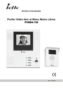 Mode d’emploi IDK PVNB4-150 Interphone