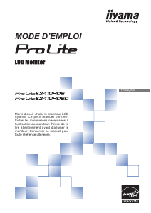 Mode d’emploi iiyama ProLite E2410HDS Moniteur LCD