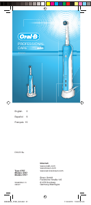 Manual de uso Oral-B Professional Care 1000 Cepillo de dientes eléctrico