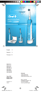 Handleiding Oral-B Professional Care 1500 Elektrische tandenborstel