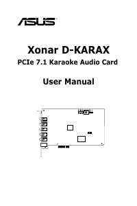 Handleiding Asus Xonar D-KARAX Geluidskaart