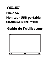 Mode d’emploi Asus MB14AC ZenScreen Moniteur LCD