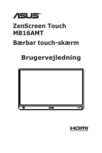 Brugsanvisning Asus MB16AMT ZenScreen LCD-skærm