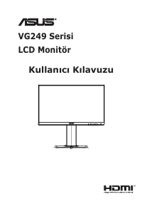 Kullanım kılavuzu Asus TUF GAMING VG249Q LCD ekran