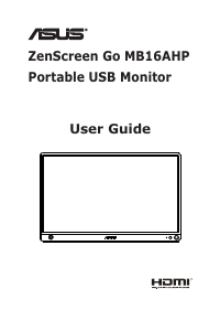 Manual Asus MB16AHP ZenScreen LCD Monitor