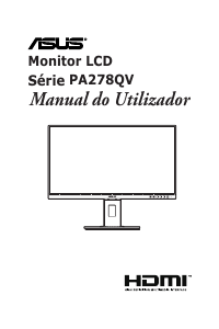 Manual Asus ProArt Display PA278QV Monitor LCD