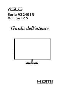 Manuale Asus VZ249HEG1R Monitor LCD