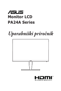 Priročnik Asus ProArt PA24AC LCD-zaslon