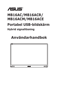 Bruksanvisning Asus MB16ACE ZenScreen LCD skärm