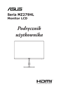 Instrukcja Asus MZ279HL Monitor LCD