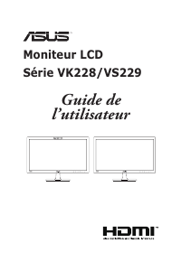 Mode d’emploi Asus VK228H Moniteur LCD