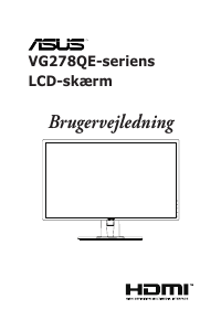 Brugsanvisning Asus VG278QE LCD-skærm