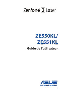 Mode d’emploi Asus ZE551KL ZenFone 2 Laser Téléphone portable