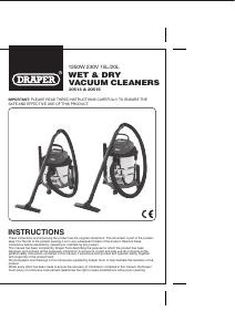 Manual Draper WDV15SS Vacuum Cleaner