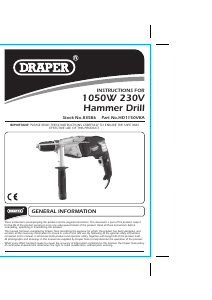Manual Draper HD1150VKA Rotary Hammer