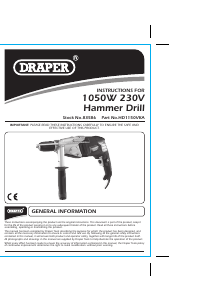 Handleiding Draper HD1150VKA Boorhamer