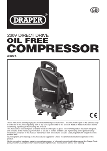 Handleiding Draper DA6/169 Compressor