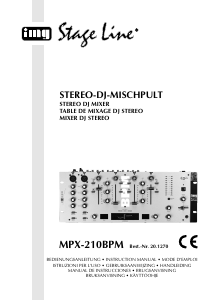 Mode d’emploi IMG Stageline MPX-210BPM Table de mixage