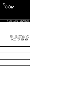 Mode d’emploi Icom IC-756 Émetteur-récepteur