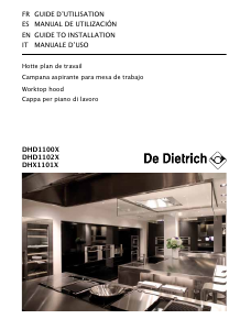 Manuale De Dietrich DHD1101X Cappa da cucina