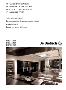 Mode d’emploi De Dietrich DHD1102X Hotte aspirante