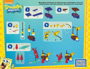 Handleiding Mega Bloks set CNF64 SpongeBob Wacky surfing