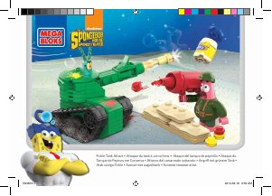 Manual Mega Bloks set CND24 SpongeBob Pickle tank attack