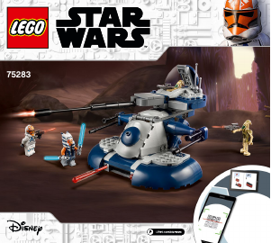 Brugsanvisning Lego set 75283 Star Wars Pansret angrebsfartøj (AAT)