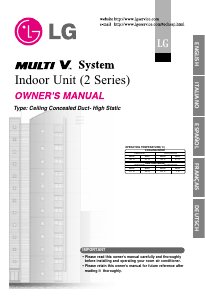 Manual LG URNU76GB8A2 Air Conditioner
