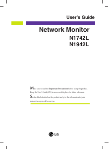 Manual LG N1742L-BF LCD Monitor